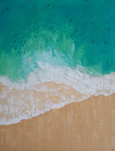 Painting titled "Pacific ocean №2" by Elena Petrova, Original Artwork, Oil