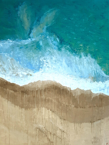 Peinture intitulée "Uncharted ocean №6" par Elena Petrova, Œuvre d'art originale, Huile