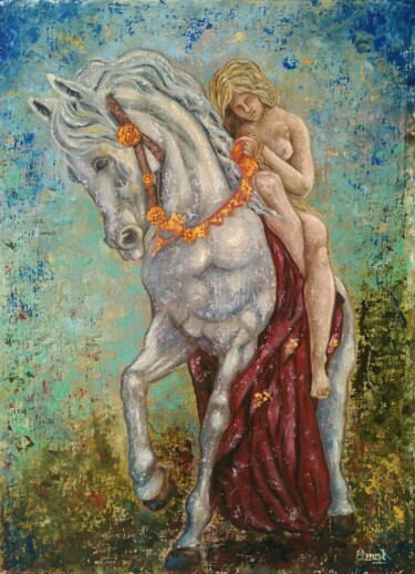 "Lady Godiva." başlıklı Tablo Елена Пименова tarafından, Orijinal sanat, Petrol
