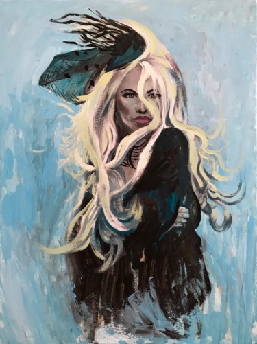 Painting titled "Snow queen" by Elena Podmarkowa, Original Artwork, Acrylic