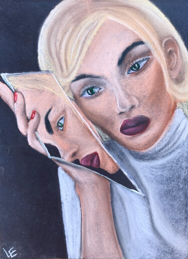Dibujo titulada "Narcissus - blond w…" por Elena Polak, Obra de arte original, Pastel