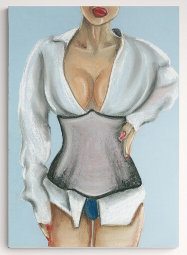 Digital Arts titled "Sexy woman with big…" by Elena Polak, Original Artwork, 2D Digital Work