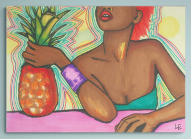 Arte digital titulada "Sexy african woman…" por Elena Polak, Obra de arte original, Trabajo Digital 2D