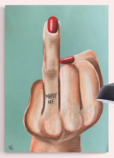 Arte digital titulada "Marry me- Print on…" por Elena Polak, Obra de arte original, Trabajo Digital 2D