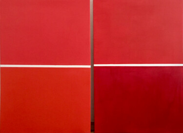 Peinture intitulée "Shades of red" par Elena R, Œuvre d'art originale, Acrylique