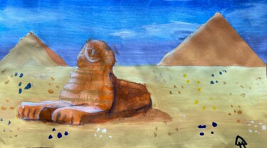 Painting titled "Égypte" by Eléna Rainaud, Original Artwork, Acrylic