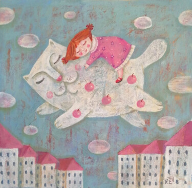 绘画 标题为“Волшебый сон” 由Елена Разина, 原创艺术品, 丙烯 安装在木质担架架上