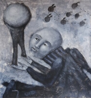 Pittura intitolato "Creator" da Elena Razumkova, Opera d'arte originale, Acrilico