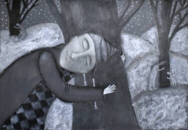 Peinture intitulée "Древо жизни" par Elena Razumkova, Œuvre d'art originale, Acrylique