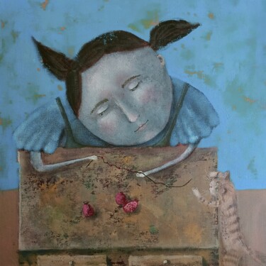 Картина под названием "Помощник" - Елена Разумкова, Подлинное произведение искусства, Акрил