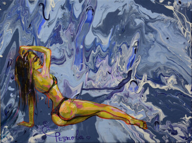 Картина под названием "Sea girls. Naked mi…" - Elena Reutova, Подлинное произведение искусства, Акрил Установлен на Деревянн…