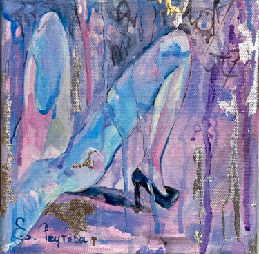 Pittura intitolato "Female silhouettes…" da Elena Reutova, Opera d'arte originale, Acrilico