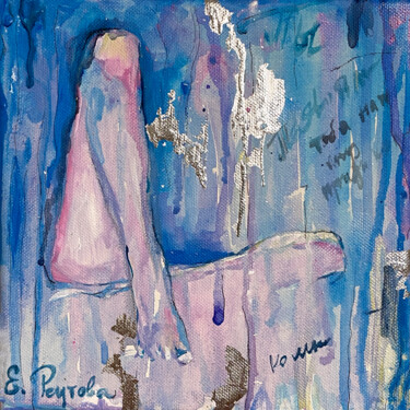 Peinture intitulée "Female silhouettes…" par Elena Reutova, Œuvre d'art originale, Acrylique Monté sur Châssis en bois