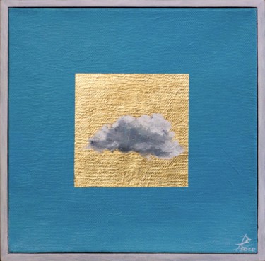 Painting titled "Sunny cloud" by Elenaartdobro, Original Artwork, Oil Mounted on Wood Stretcher frame