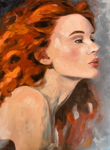 Картина под названием "Kissed by the sun" - Елена Рогожникова, Подлинное произведение искусства, Масло