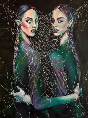 Картина под названием ""Связь"" - Elena Sagdeyeva, Подлинное произведение искусства, Масло