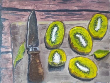 Peinture intitulée "KIWI" par Elena Semenova, Œuvre d'art originale, Huile