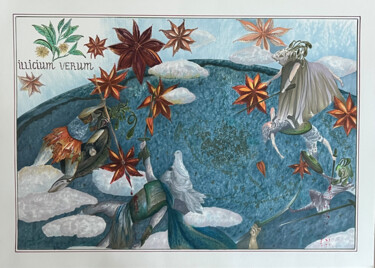 Dibujo titulada "Anice stellato" por Elena Semina, Obra de arte original, Rotulador