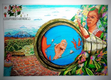 Σχέδιο με τίτλο "Chiodi di garofano" από Elena Semina, Αυθεντικά έργα τέχνης, Μαρκαδόρος