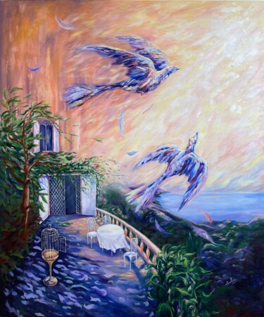 Pintura intitulada "“The wind of change”" por Elena Serebriakova, Obras de arte originais, Óleo