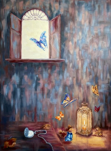 Картина под названием "«Window of opportun…" - Elena Serebriakova, Подлинное произведение искусства, Масло