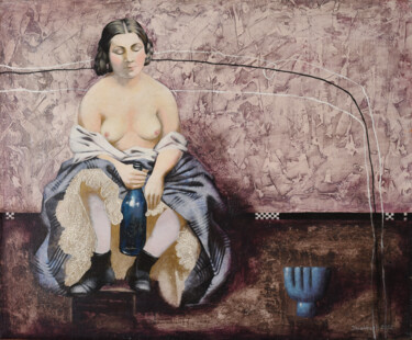 Peinture intitulée "In interior" par Elena Shichko, Œuvre d'art originale, Acrylique