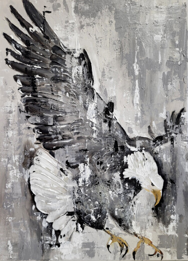 Pintura intitulada "Орел" por Elena Smilevets, Obras de arte originais, Acrílico Montado em Armação em madeira