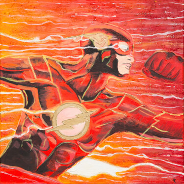 Картина под названием "Flash" - Елена Соболь, Подлинное произведение искусства, Акрил Установлен на Деревянная рама для носи…
