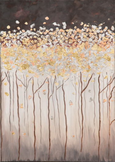 Ζωγραφική με τίτλο "My Forest" από Елена Соболь, Αυθεντικά έργα τέχνης, Ακρυλικό Τοποθετήθηκε στο Ξύλινο φορείο σκελετό