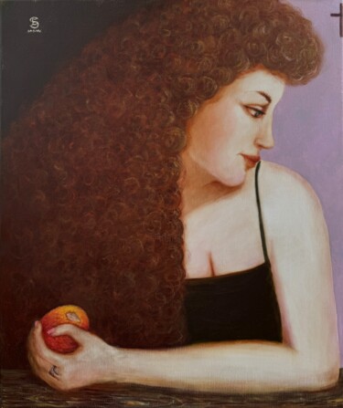 Painting titled "Gala" by Elena Stauffer, Original Artwork, Oil Mounted on Wood Stretcher frame