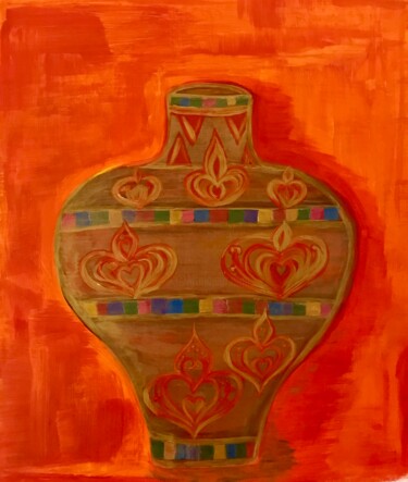 Painting titled "Antique vase" by Elena Suprema, Original Artwork, Acrylic