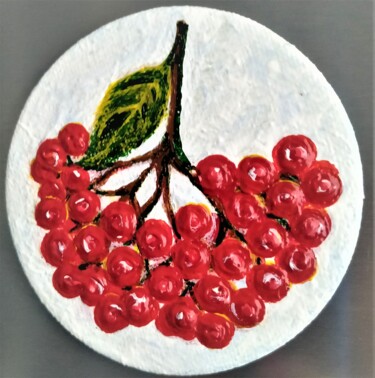 Картина под названием "Red rowan original…" - Elena Titenko (LeTi), Подлинное произведение искусства, Акрил Установлен на ка…