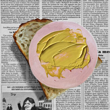 Malerei mit dem Titel "Brot mit Senf" von Elena Tronina, Original-Kunstwerk, Öl