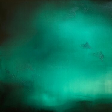 Картина под названием "Greenness 50x50" - Elena Troyanskaya, Подлинное произведение искусства, Масло