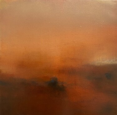Картина под названием "Sun 30x30" - Elena Troyanskaya, Подлинное произведение искусства, Масло Установлен на Деревянная рама…