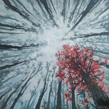"Красное дерево" başlıklı Tablo Елена Ульшина tarafından, Orijinal sanat, Petrol Diğer sert panel üzerine monte edilmiş