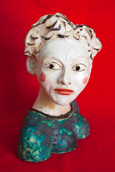 Sculpture titled "Pierina" by Elena Uljancic, Original Artwork, Ceramics