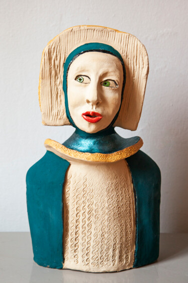 Skulptur mit dem Titel "Adele" von Elena Uljancic, Original-Kunstwerk, Keramik