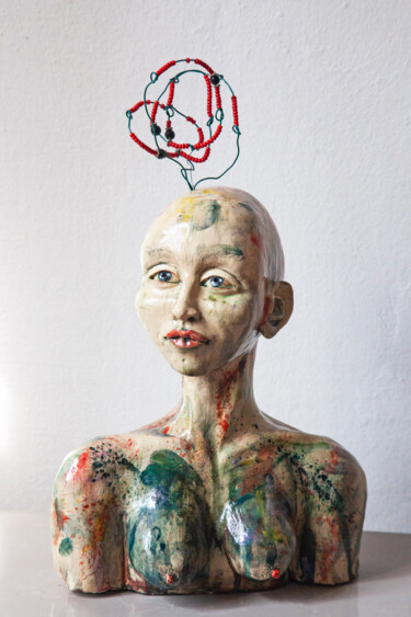 Скульптура под названием "Beta" - Elena Uljancic, Подлинное произведение искусства, Керамика