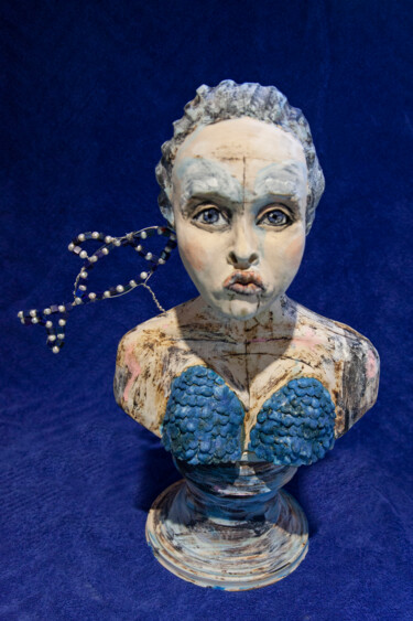 Sculpture titled "The mermaid" by Elena Uljancic, Original Artwork, Ceramics
