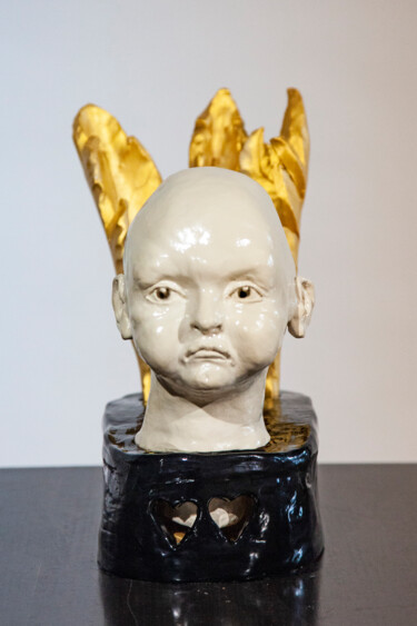 Sculpture titled "Lovable" by Elena Uljancic, Original Artwork, Ceramics