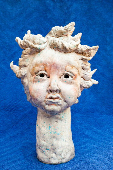 Scultura intitolato "Serafino" da Elena Uljancic, Opera d'arte originale, Ceramica