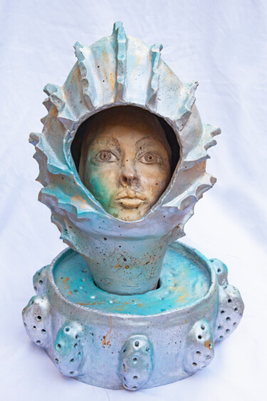 Sculpture titled "Inner Traveler" by Elena Uljancic, Original Artwork, Ceramics
