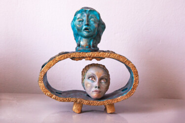 Sculpture titled "The Dialogue" by Elena Uljancic, Original Artwork, Ceramics