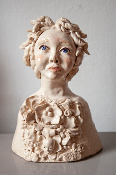 Sculpture titled "Angel" by Elena Uljancic, Original Artwork, Ceramics