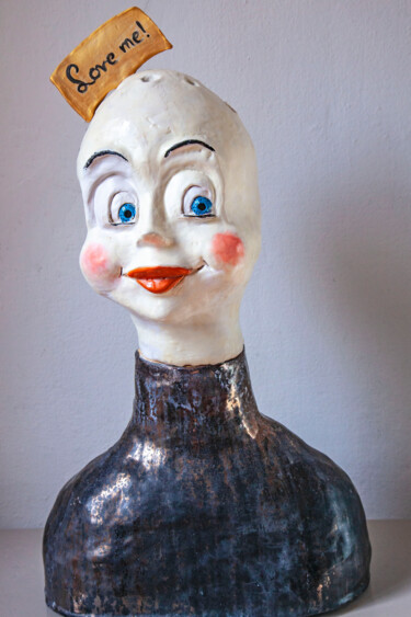 Sculpture titled "Beiba" by Elena Uljancic, Original Artwork, Ceramics