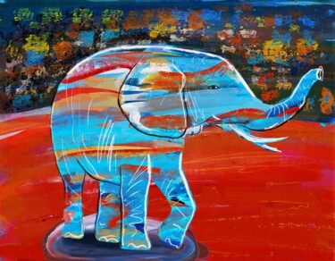 Digitale Kunst mit dem Titel "Elephant3" von Elena Vedeniapina, Original-Kunstwerk, Bleistift