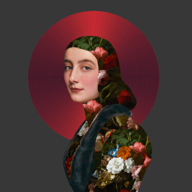Digitale Kunst mit dem Titel "MADONE CONTEMPORAIN…" von Elena Visual Art, Original-Kunstwerk, Digitale Collage