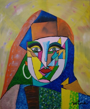 Картина под названием "Aitana 01." - Elena Wink, Подлинное произведение искусства, Акрил Установлен на Деревянная рама для н…