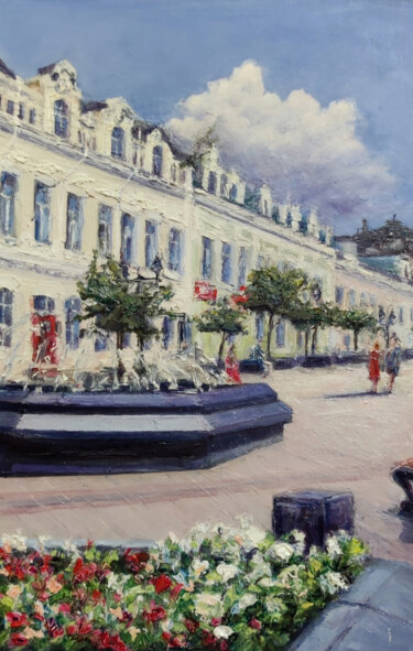 Painting titled "Arbat of Vladivosto…" by Elena Zaichenko, Original Artwork, Oil
